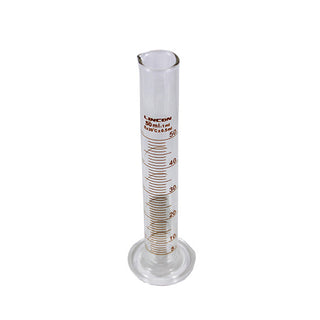 Lincon Measuring Cylinder Borosilicate Glass Class A Amber Graduation Round Base