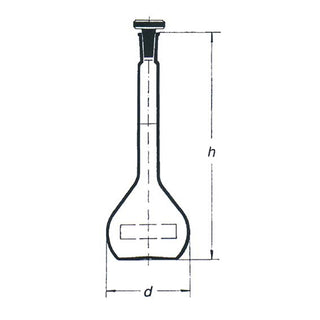 Simax Volumetric Flask with Glass Stopper Borosilicate Glass Made in Europe