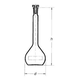 Simax Volumetric Flask with Plastic Stopper Borosilicate Glass Made In Europe