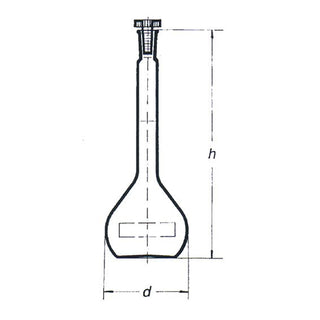 Simax Volumetric Flask with Plastic Stopper Borosilicate Glass Made In Europe