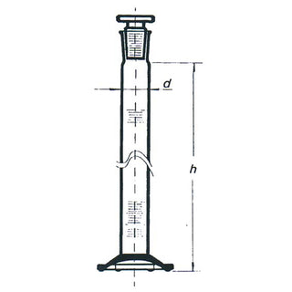 Simax Measuring Cylinder Borosilicate Glass with Spout Graduated