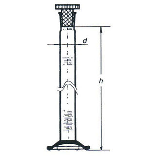 Simax Measuring Mixing Cylinder with Hex Base and Plastic Stopper Class B Brown Graduation Borosilicate Glass European