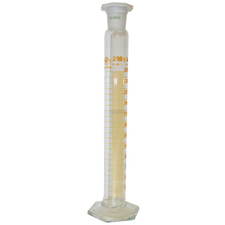 Lincon Measuring Mixing Cylinder with Stopper 250mL Borosilicate Glass