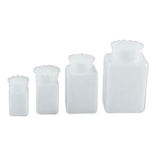 Aptaca Square Bottle with Inner Closure and Screw Cap Graduated HDPE