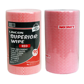 Lincon Superior Wipe Microfibre Cleaning Wipes Heavy Duty 30cm Width 45m Roll and Carton