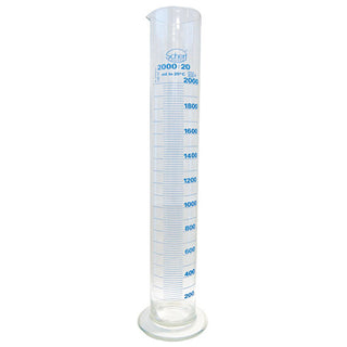Lincon Measuring Cylinder Borosilicate Glass Class A Amber Graduation Hex Base and Collar