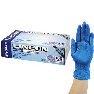 Lincon Vinyl Gloves Low Powder Box and Carton