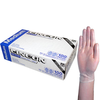 Lincon Vinyl Gloves Powder Free Box and Carton