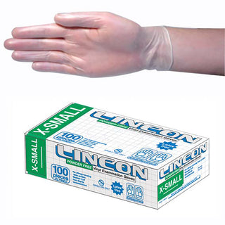 Lincon Vinyl Gloves Powder Free Box and Carton