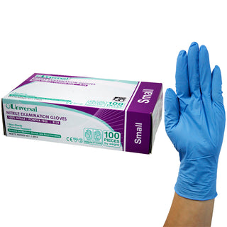 Universal Nitrile Examination Gloves Powder Free AS NZ Box and Carton Blue