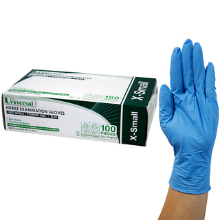Universal Nitrile Examination Gloves Powder Free AS NZ Box and Carton Blue