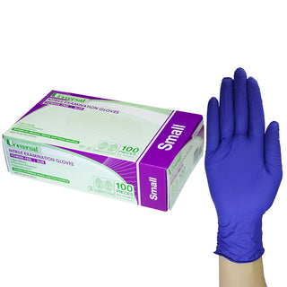 Universal Nitrile Examination Gloves Powder Free ASTM Box and Carton Blue