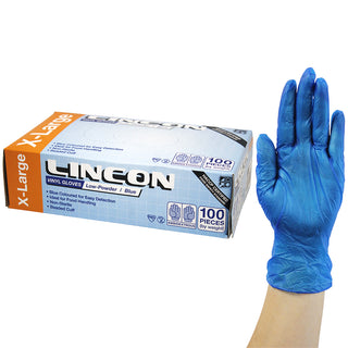 Lincon Vinyl Gloves Low Powder Box and Carton