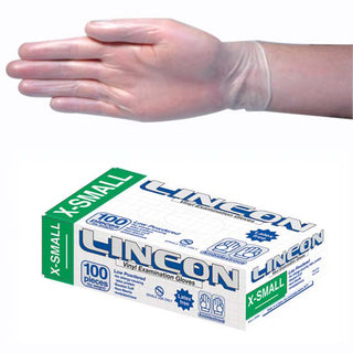 Lincon Vinyl Gloves Low Powder Box and Carton