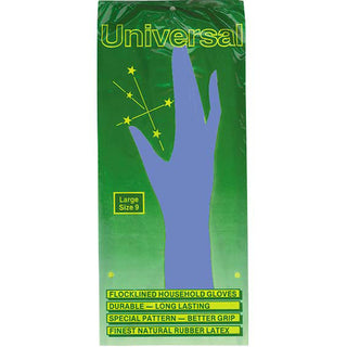 Universal Flocklined Household Rubber Gloves Multi Colours