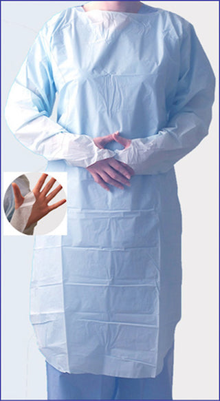Halyard Thumbs-Up Impervious Film Isolation Gowns Open Back