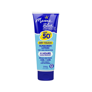 Marine Blue Sunscreen Lotion SPF50+ Water Resistant Non-Greasy Non-Whitening