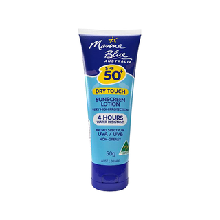 Marine Blue Sunscreen Lotion SPF50+ Water Resistant Non-Greasy Non-Whitening