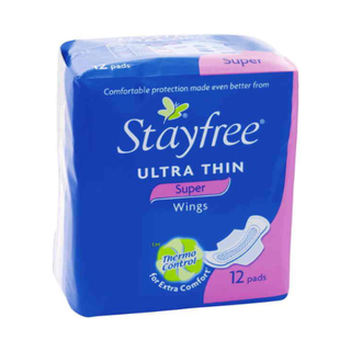 Stayfree Ultra Thin Super Pads with Wings 12 Pack