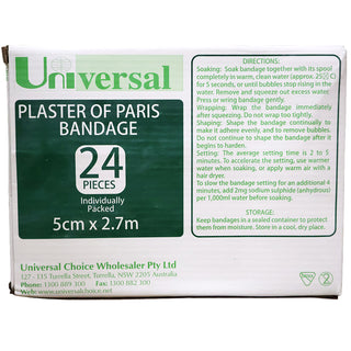 Universal Plaster of Paris Cast Bandages Box and Carton