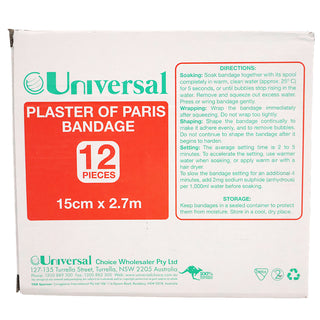 Universal Plaster of Paris Cast Bandages Box and Carton