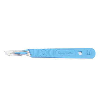 Swann Morton Disposable Scalpel Blade Attached to Handle Sterile Stainless Steel
